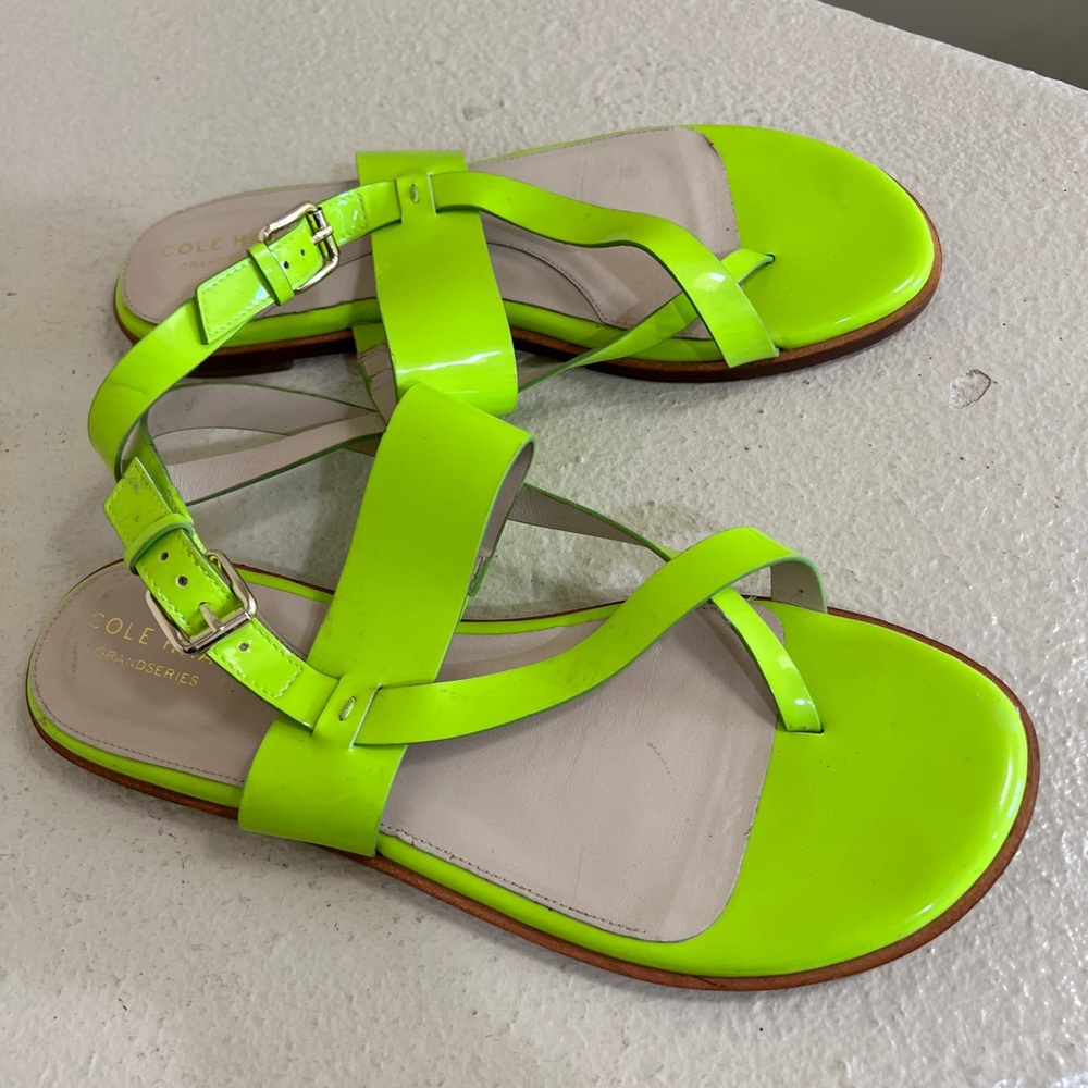 Cole Haan Lightening Green Anica Thong‎ Sandals Size 8.5